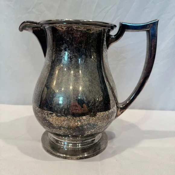 Antique Art Deco 1920s American Silver Plated Pitcher by E.G. Webster & Son, NY - Picture 3 of 9